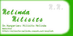 melinda milisits business card